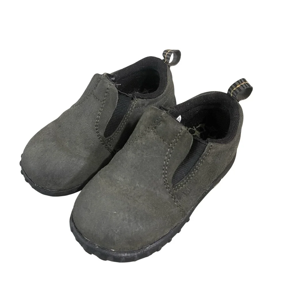 Merrell Jungle Moc Kids Sz 7 Child Dark Green Suede‎ Slip On Loafer